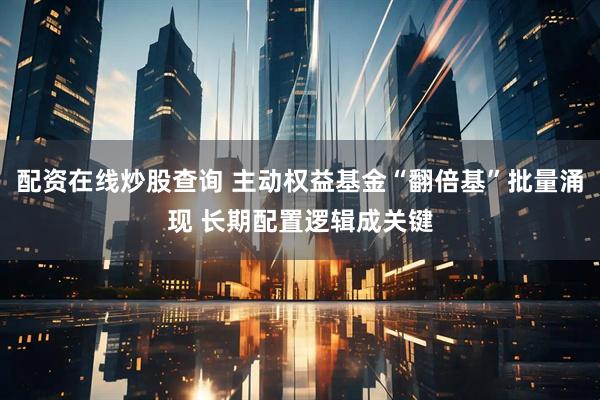 配资在线炒股查询 主动权益基金“翻倍基”批量涌现 长期配置逻辑成关键